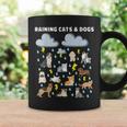 English Idiom Raining Cats And Dogs Puppies Kitten Coffee Mug Gifts ideas