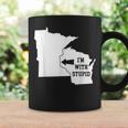 I'm With Stupid Minnesota Arrow From Wisconsin Coffee Mug Gifts ideas