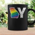 Lgbt Georgia Gay Distressed Rainbow Flag Present Coffee Mug Gifts ideas