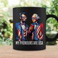Lincoln Washington 4Th Of July Patriotic Pronouns Usa Coffee Mug Gifts ideas
