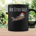 Matching Couple His And Her Otter Half Ugly Christmas Coffee Mug Gifts ideas