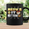 Meow's It Going Cat Pun Grinning Kitten LoverCoffee Mug Gifts ideas