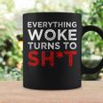 Quote Saying Everything Woke Turns To Political Coffee Mug Gifts ideas