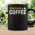 Quote Sunshine And Coffee Bean Summer Camping Coffee Mug Gifts ideas