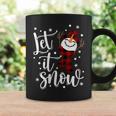 Snowman Let It Snow Snowflakes Merry Christmas Coffee Mug Gifts ideas