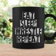 Vintage Wrestler Wrestling Eat Sleep Wrestle Repeat Coffee Mug Gifts ideas