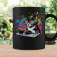 Gato Como Dj Y Djing Tocadiscos Edm Arte Pop Colorido Y Deejay Taza de café Ideas de regalos