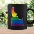 Gay Pride Flag Idaho State Map Rainbow Stripes Coffee Mug Gifts ideas