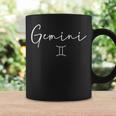 Gemini Sign Trendy Minimalist Zodiac Womens Coffee Mug Gifts ideas