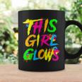 This Girl Glows Cute Girls Tie Dye Party Team Coffee Mug Gifts ideas