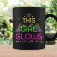 This Girl Glows Cute Girl Woman Tie Dye 80S Party Team Coffee Mug Gifts ideas