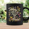 Good Energy Is Contagious Skull Skeleton Wild Flower Mental Coffee Mug Gifts ideas