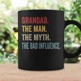 Grandad The Man Myth Bad Influence Father's Day Coffee Mug Gifts ideas