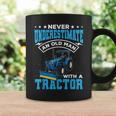 Grandpa Never Underestimate An Old Man With A Tractor Coffee Mug Gifts ideas