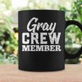 Gray Crew Member Matching Family Name Coffee Mug Gifts ideas