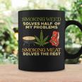 Grilling Solves Half Problems Meat Bbq Barbecue Men Coffee Mug Gifts ideas