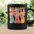 Groovy Dad Retro Fathers Day Colorful Peace Sign Smile Face Coffee Mug Gifts ideas