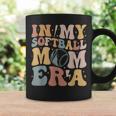 Groovy In My Softball Mom Era Mom Life Game Day Vibes Mama Coffee Mug Gifts ideas