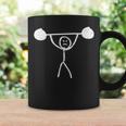 Gym Fitness Stickman Weight Lifting Squat Women Coffee Mug Gifts ideas