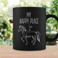 My Happy Place Horse Lover Horseback Riding Equestrian Coffee Mug Gifts ideas