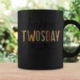 Happy Twosday 2-22-22 Leopard Twos Day 2022 Teacher Women Coffee Mug Gifts ideas