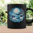 Happy Winter Scenery At Night With Animals And Snow Costume Coffee Mug Gifts ideas