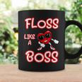 Heart Floss Like A Boss Valentines Day Boys Kids Flossing Coffee Mug Gifts ideas