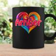 I Heart Love Amber First Name Colorful Named Coffee Mug Gifts ideas