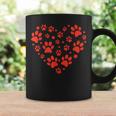 Heart Paw Print Valentines Cute Dog Love Doggie Puppy Lover Coffee Mug Gifts ideas