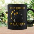 Hello Darkness My Old Friend Solar Eclipse 2024 Cat Lovers Coffee Mug Gifts ideas