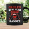 Herren Grillen Ist Kochen Für Männer Grillmeister Spruch Papa Opa Tassen Geschenkideen