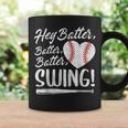 Hey Batter Swing Baseball Heart Mom Cute Women's Coffee Mug Gifts ideas