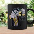 Hip Hop Rapper Cat In Baseball Cap Carrying Music Boombox Coffee Mug Gifts ideas