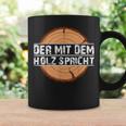 Holzfäller Tassen Der mit dem Holz spricht, Schwarz, Lustiges Design Geschenkideen