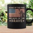 Home Of The Free Because Of The Brave Vintage American Flag Coffee Mug Gifts ideas