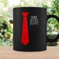 Home Office Outfit Red Tie Telecommute Working From Home Coffee Mug Gifts ideas