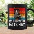 Horse Lover Equestrian Therapist Eats Hay Horse Coffee Mug Gifts ideas