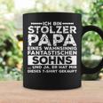 Ich Bin Stolzer Papa Eines Fantastischen Sohns Geburtstag Tassen Geschenkideen