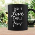 Inhale Love Exhale Fear Vintage Bold Christian Coffee Mug Gifts ideas