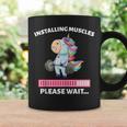 Installing Muscles Unicorn Weight Lifting Fitness Motivation Coffee Mug Gifts ideas