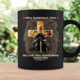 Iron Sharpens Iron Christian Scripture Crosses Lion Graphic Coffee Mug Gifts ideas