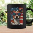 Jack Russel Dog 4 Juli Amerika Usa Flagge Patriotische Mama Papa Tassen Geschenkideen