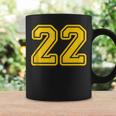Jersey 22 Golden Yellow Sports Team Jersey Number 22 Coffee Mug Gifts ideas
