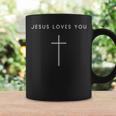 Jesus Loves You Cross Minimalist Christian Religious Jesus Coffee Mug Gifts ideas