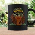 Junenth Black Woman Face Locs Camo Hat Coffee Mug Gifts ideas