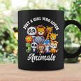 Just A Girl Who Loves Animals Wild Cute Zoo Animals Girls Coffee Mug Gifts ideas