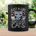 Just A Girl Who Loves Cats Cute Cat Lover Coffee Mug Gifts ideas
