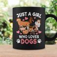 Just A Girl Who Loves Dogs Puppy Dog Lover Girls Toddlers Coffee Mug Gifts ideas