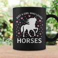 Just A Girl Who Loves Horses Cowgirl Horse Girl Riding Coffee Mug Gifts ideas