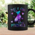 Just A Girl Who Loves Pitbulls Galaxy Space Pitbull Dog Mom Coffee Mug Gifts ideas